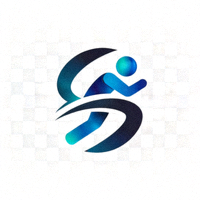 必一运动官方网站Logo - 现代科技感蓝色体育品牌标志